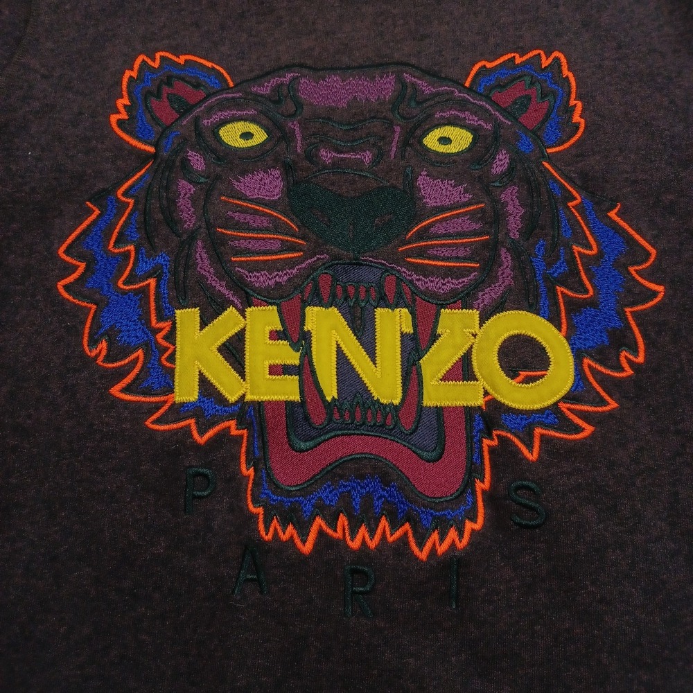 Kenzo Paris Sweater Womens Medium Red Lion Embroidered Pullover Crew Neck - Picture 4 of 9